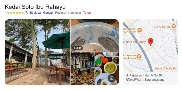 Kedai Soto Ibu Rahayu menawarkan pilihan sarapan di Bogor dengan kuah santan atau bening. Ada soto oseng-oseng hingga rica-rica yang menggoda selera.