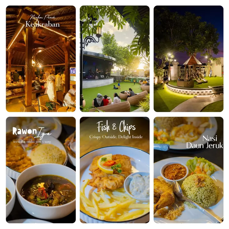 Wedang Kopi Prambanan jadi tempat makan keluarga di Jogja dengan suasana Joglo asri. Menu rumahan Jawa dan halaman luas cocok untuk makan bersama.  
