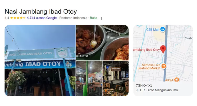 Nasi Jamblang Ibad Otoy menawarkan nasi jamblang Cirebon otentik dengan lauk lengkap, sambal terasi, dan harga mulai Rp2.500 per porsi.