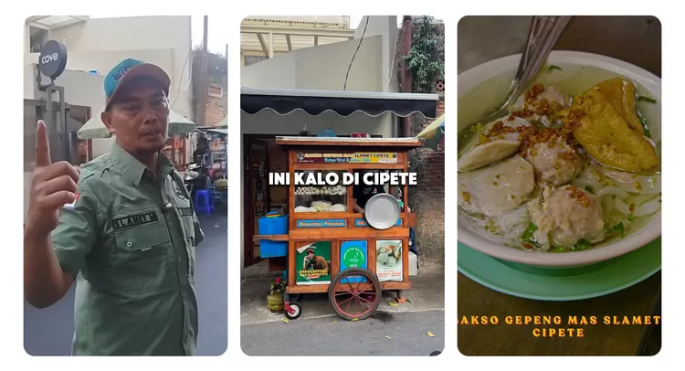 Bakso gepeng Mas Slamet di Cipete punya tekstur kenyal dan kuah gurih. Tambahan tong cai serta jeruk Sonkit bikin semangkuk makin menggoda.