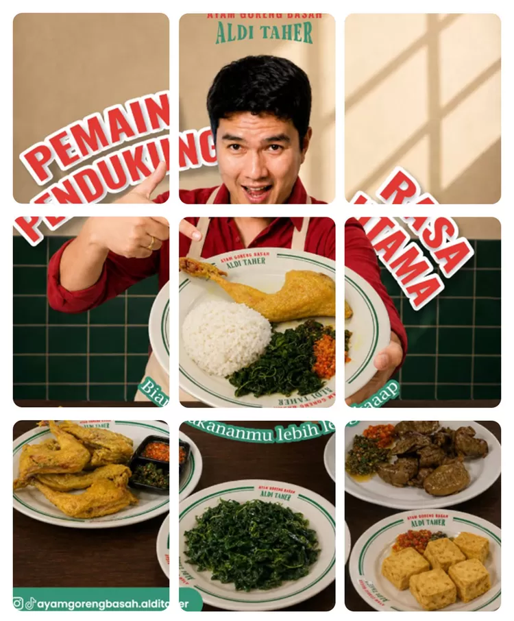 Ayam Goreng Basah Aldi Taher di Senopati buka 24 jam. Ada ayam berbumbu gurih manis, nasi, dan dua sambal, cocok untuk kuliner Jakarta Selatan.  