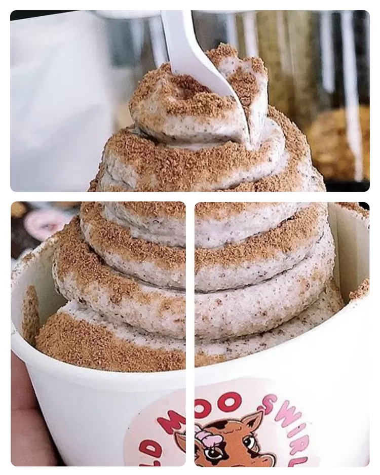 Cari es krim Jakarta Selatan? Cold Moo punya cita rasa susu kuat dengan pilihan topping, plus brownies, cookies, dan kopi sebagai pendamping.  