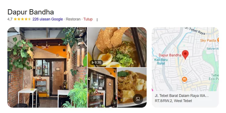 Cari makanan rumahan di Tebet? Dapur Bandha menyajikan nasi kari dan donat kentang dengan cita rasa rempah serta harga terjangkau.  