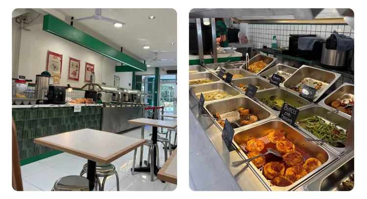 Warung Nasi Lumbung Lambung menghadirkan area makan full AC bagi pengunjung yang ingin menikmati hidangan dengan suasana lebih nyaman.  