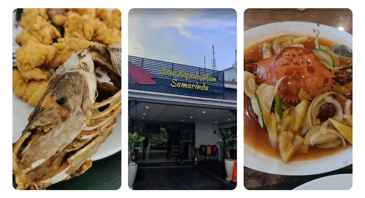 Raja Kepala Ikan di Samarinda menawarkan olahan ikan seperti kepala ikan palumarah, asam pedas, hingga baronang bakar rica.