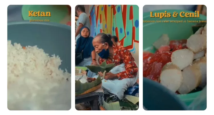 Lupis Mbah Satinem menjadi ikon jajanan tradisional Yogyakarta. Ketan kenyal, gula merah, dan kelapa parut berpadu dalam satu sajian klasik.  