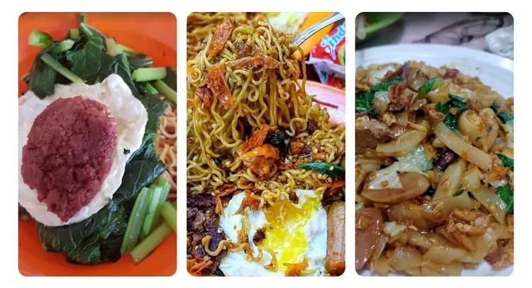 Street Food Warmindo Abang Adek di Tomang, Jakarta Barat, dikenal dengan mi porsi besar dan level pedas ekstrem hingga menggunakan 100 cabai.  