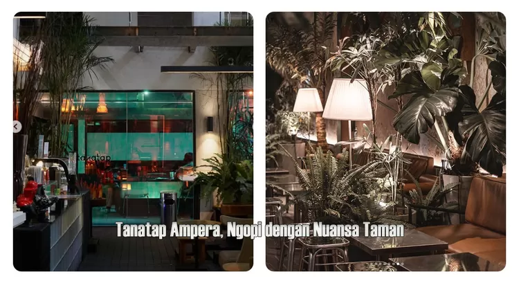 Tanatap di kawasan Ampera, Jakarta Selatan, menyajikan manual brew, latte, mochaccino, serta kopi botolan dengan varian pandan, karamel, dan vanila. 