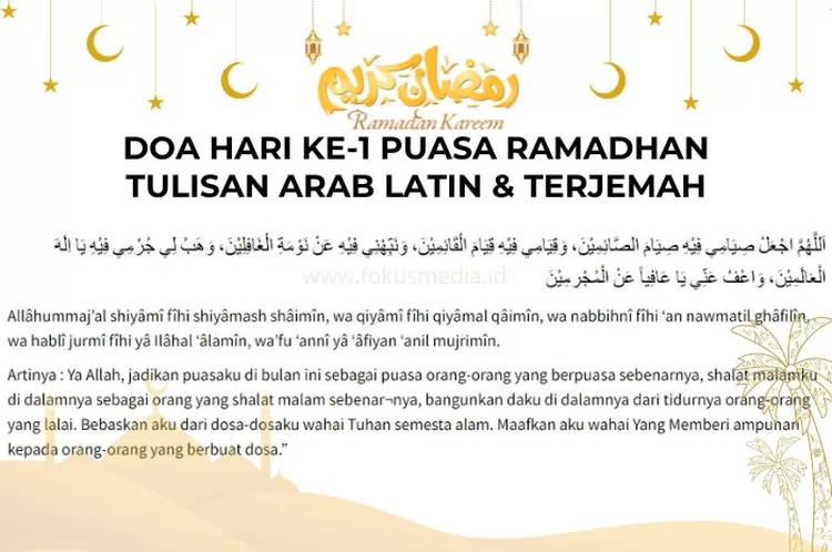 Doa Hari Pertama Puasa Ramadhan Doa Awal Puasa Ramadhan Sesuai Sunnah Menyambut Ramadhan 7973