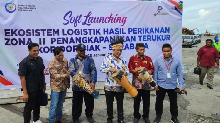 Suasana acara Soft Launching Ekosistem Hasil Perikanan Zona II Penangkapan Ikan Terukur Koridor Biak-Surabaya. (Dok. Istimewa)