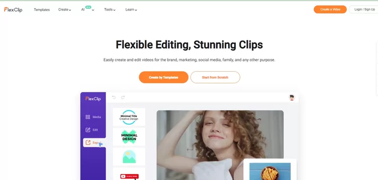 Cara mudah edit video promosi dalam beberapa menit dengan menggunakan FlexClip.