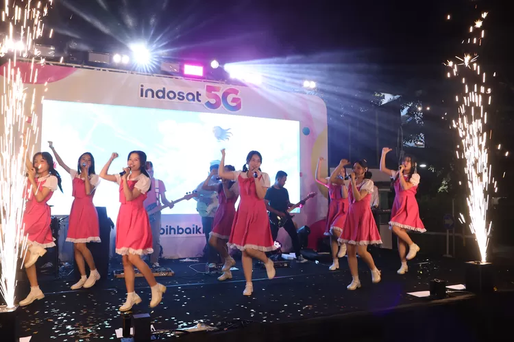 Beragam Kegiatan pada launching Indosat 5G di Pontianak. 