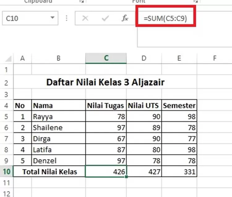 Cara Menggunakan Rumus Excel Penjumlahan, Pakai Fungsi SUM Atau Versi ...