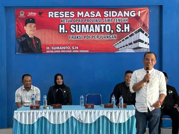 Ketua DPRD Jateng Sumanto menggelar reses masa sidang I di sejumlah titik Kabupaten Karanganyar, belum lama ini.