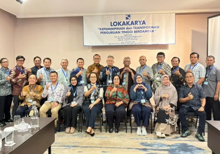 Rektor USM, Dr Supari MT MT, saat menghadiri Lokakarya Kepemimpinan dan Transformasi Perguruan Tinggi Berdampak di Jakarta.