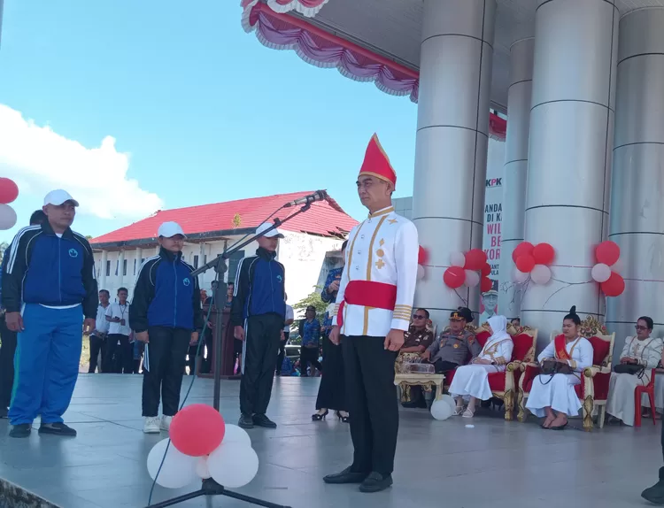 Bupati Talaud, Welly Titah selesai upacara buka giat O2SN Tingkat Kabupaten