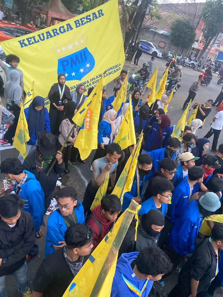 PMII Cianjur Kecewa Ketua DPRD Inkonsisten meninggalkan masa aksi