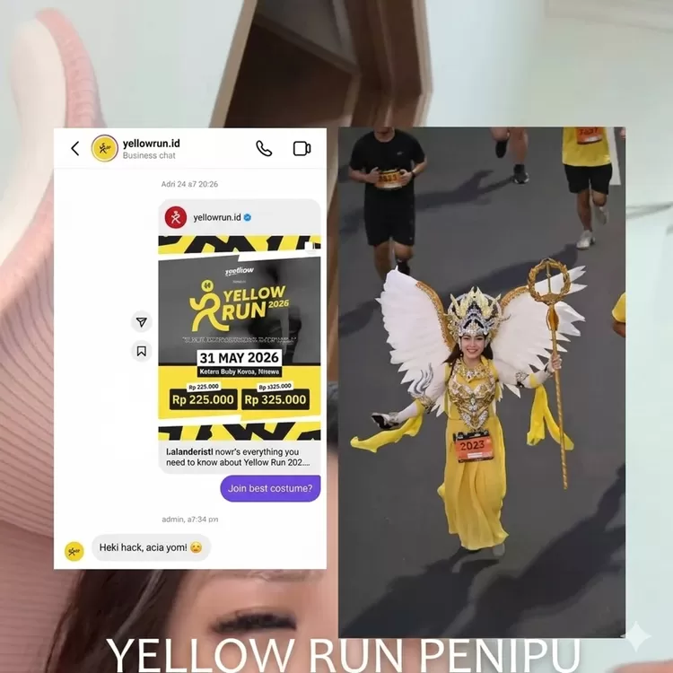 Kasus ini mencuat setelah curhatan salah satu peserta Yellow Run 2026 @prettykowaas yang merasa "ditipu" karena tiba-tiba kategori best custome ditiadakan. Padahal cewek ini sudah abis-abisan dandan untuk Yellow Run 2026