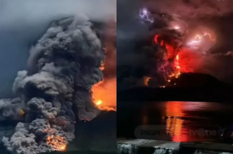  Kondisi Erupsi Semakin Ganas, PVMBG Naikkan Status Gunung Ruang Sulawesi Utara dari Level Siaga ke Awas. 