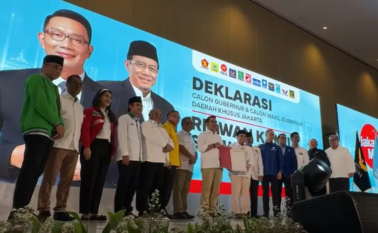 5 Potret Deklarasi Ridwan Kamil-Suswono Maju Pilgub Jakarta 2024 - Kilat