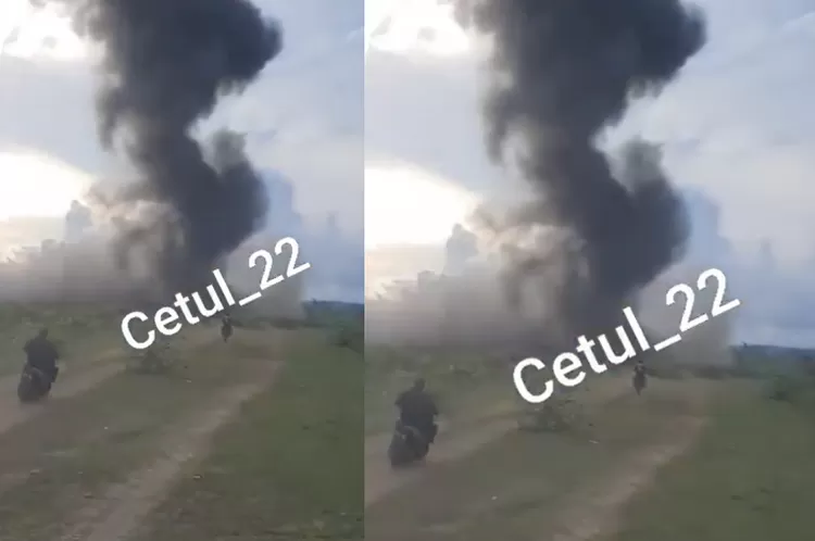 Video Diduga detik-detik sebelum ledakan amunisi di Garut terjadi viral di medos. 
