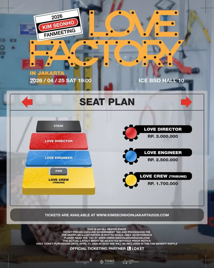 Seat plan fanmeeting Kim Seonho 'LOVE FACTORY'