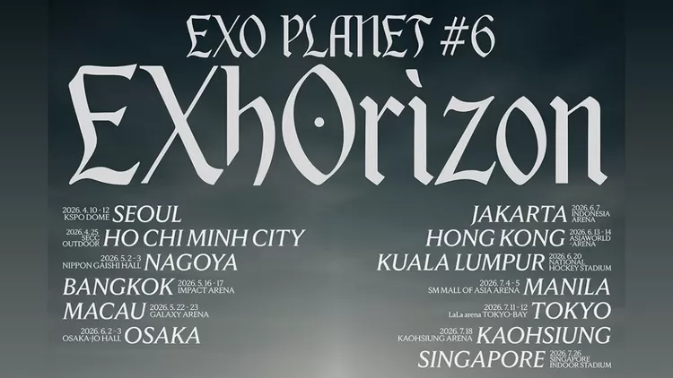 Detail tanggal dan lokasi tur dunia EXO PLANET 6 EXhOrizon
