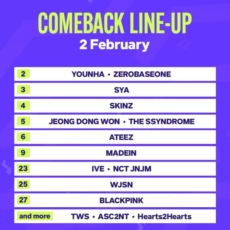 Post dari 1theK yang tunjukkan Comeback WJSN di tanggal 25 Februari