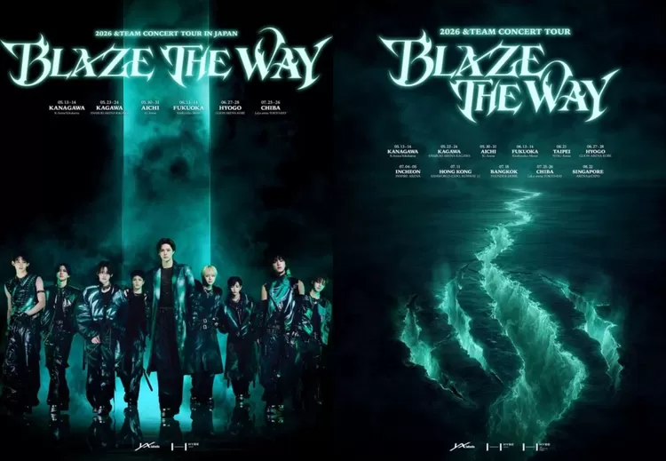 Poster resmi world tour &TEAM tahun 2026