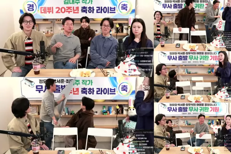 Langsung berangkat setelah siaran, Park Seo Joon, Choi Woo Sik, dan Jung Yu Mi  terkejut dengan akting Na PD.