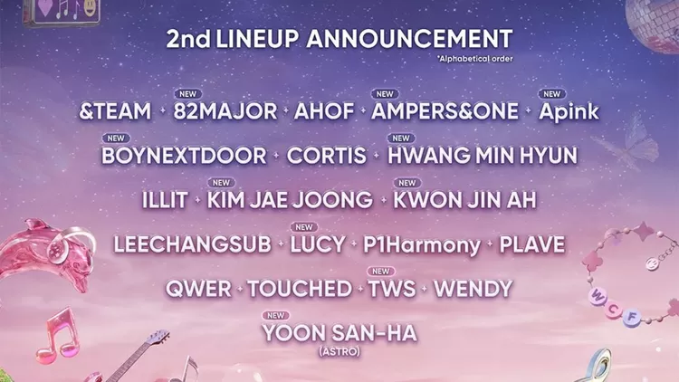 Lineup kedua dari acara 2026 Weverse Con Festival