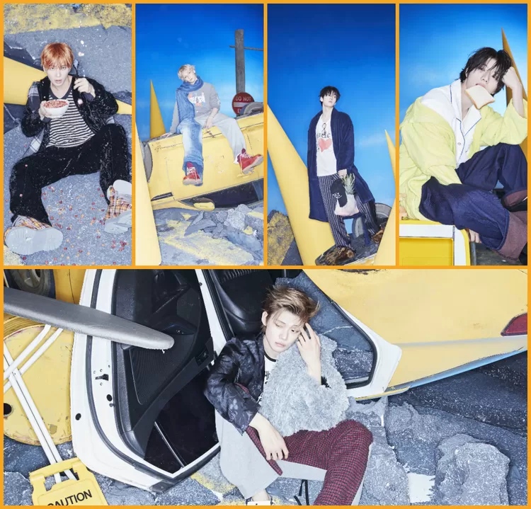 Foto konsep HUNGER dari masing-masing member TXT