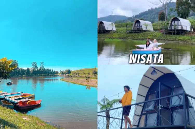 Destinasi wisata Telaga Saat di Bogor memiliki spot baru yakni glamping dengan view  pegunungan, kebun teh, dan danau yang memukau