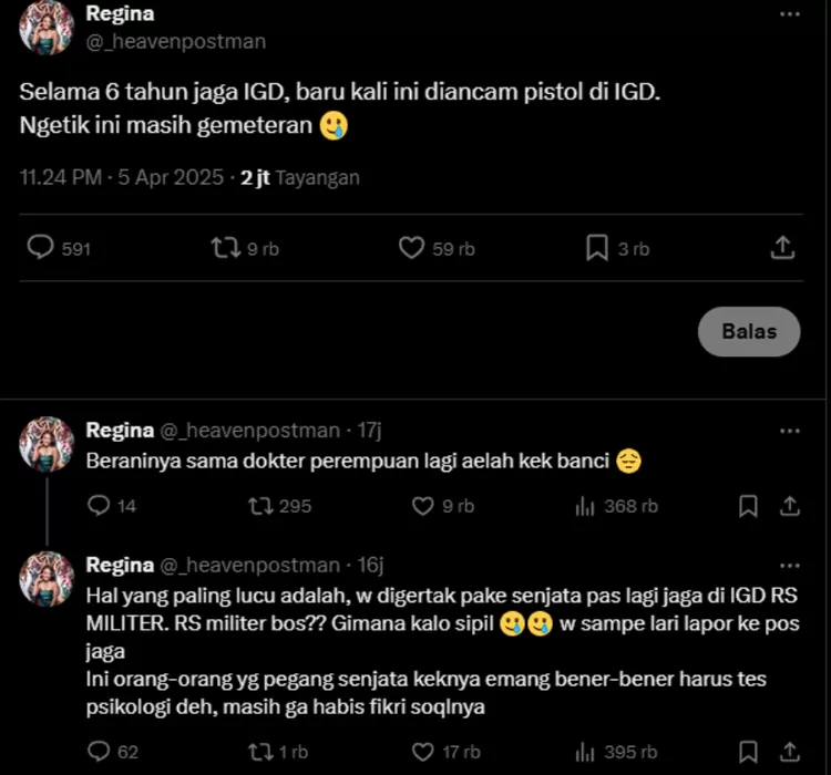 Dokter Wanita Ditodong Pistol.