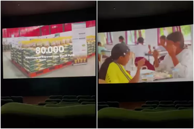 Viral, Video Program Prabowo-Gibran Diputar di Bioskop Sebelum Film Dimulai.