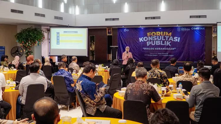 Kanwil DJP Jawa Barat III saat menggelar Forum Konsultasi Publik dengan tema Dialog Kebangsaan di di Aula Kujang Cakrabuana Lantai 6 Kanwil DJP Jawa Barat III.