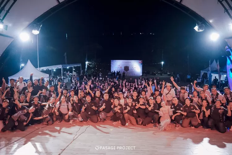 Ribuan bikers Honda Vario dalam Jambore Nasional (Jamnas) Paguyuban Vario Nusantara (PVN) IX di Ciater Subang