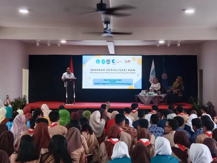 BMPS Kota Depok, GOW Kota Depok bekerja sama dengan BPW menggelar Sosialisasi HAM di&nbsp;Kampus STIH IBLAM, Kelurahan Tanah Baru, Kecamatan Beji, Kota Depok, Rabu (19/11).