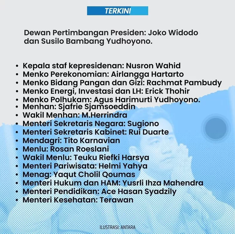 Viral Bocoran Menteri Kabinet Prabowo Gibran, Berikut Daftar Lengkapnya ...