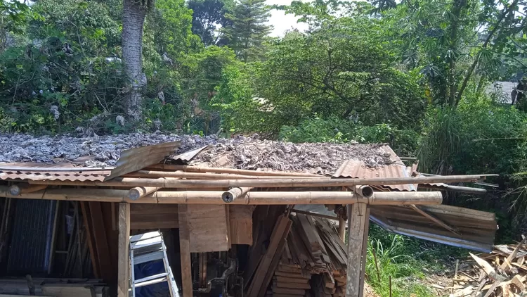 Lokasi tempat pengolahan kayu di Megamendung, Kabupaten Bogor tempat dua warga mengalami kecelakaan.