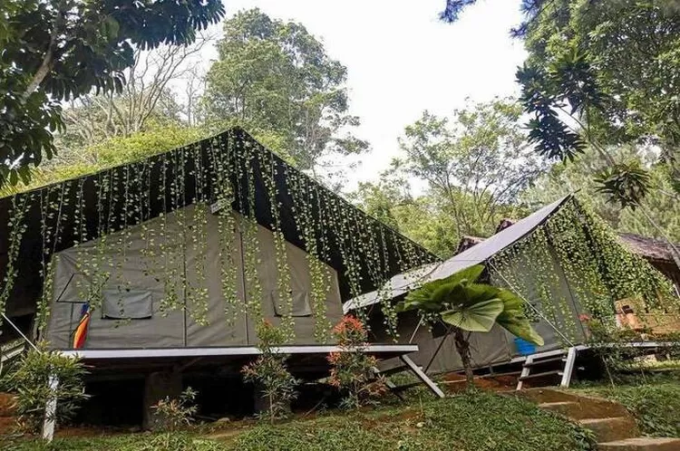 Salah satu tempat Glamping favorit di Bogor dengan fasilitas lengkap untuk Liburan di Akhir Tahun yaitu Gunung Geulis Campsite.