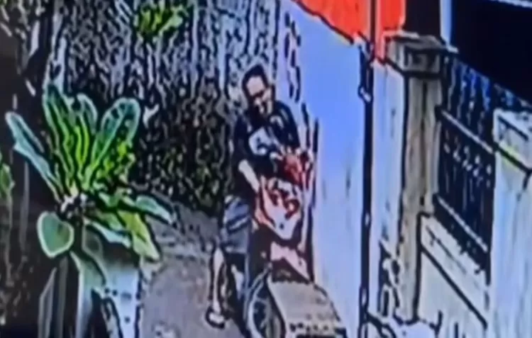 Tampang pelaku Curanmor saat beraksi di Gang Toib, Kota Bogor. 