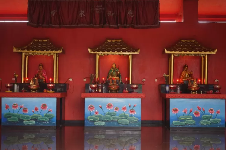 Suasana di Vihara Buddha Dharma dan 8 Pho Sat, Desa Tonjong, Kecamatan Tajurhalang, Kabupaten Bogor, Kamis, 23 Januari 2025.