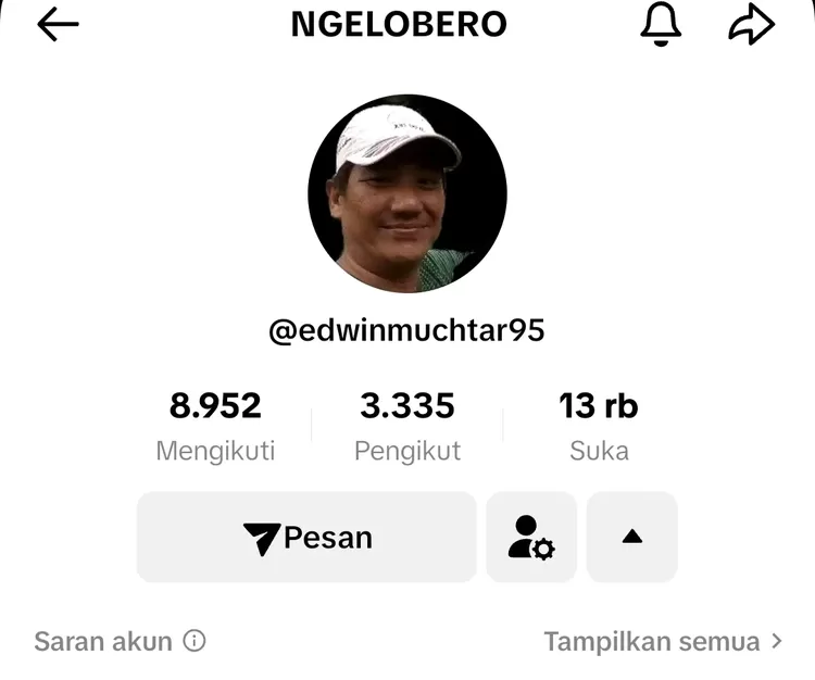 Akun diduga milik korban