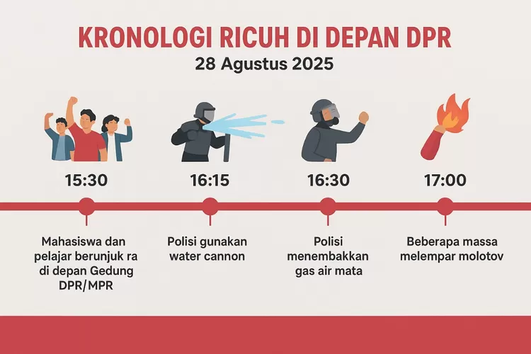 Timeline demo di DPR RI
