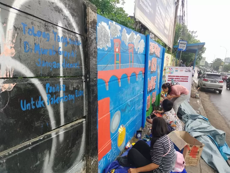 Fenomena Palembang ada di tembok