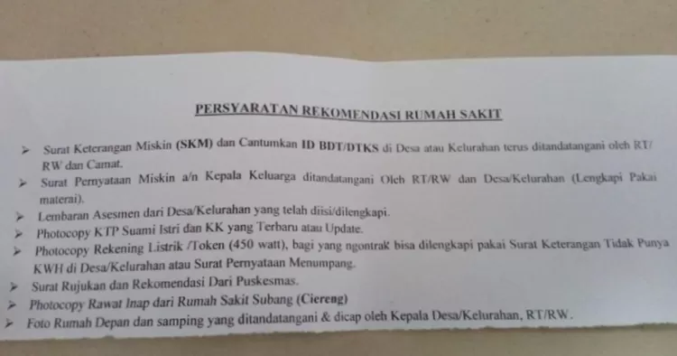 Potret daftar syarat berobat di RSUD Subang, warga miskin berharap prosedur dipermudah agar akses layanan kesehatan tidak terhambat