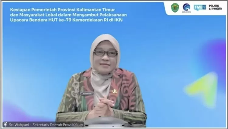 Sekretaris Daerah Provinsi Kalimantan Timur dalam Konferensi Pers "Kesiapan Pemerintah Provinsi Kalimantan Timur dan Masyarakat Lokal dalam Menyambut Pelaksanaan Upacara Bendera HUT ke-79 Kemerdekaan RI di IKN" (18/07)