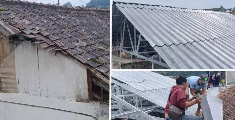 CSR Promedia Group dan SKI Perbaiki Atap Rumah Wartawan di Lembang yang Hampir Roboh, Jadi Lebih Layak