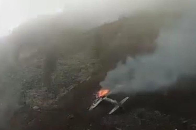  Pesawat Super Tucano TNI AU Jatuh di Pasuruan